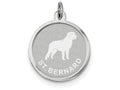FJC Finejewelers Sterling Silver St. Bernard Disc Charm