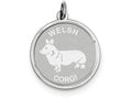 FJC Finejewelers Sterling Silver Welsh Corgi Disc Charm
