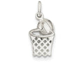 FJC Finejewelers Sterling Silver Basketball In Hoop Charm