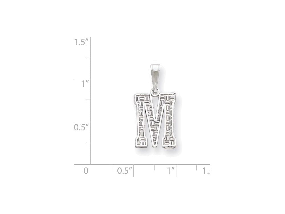 FJC Finejewelers Sterling Silver Initial M Charm