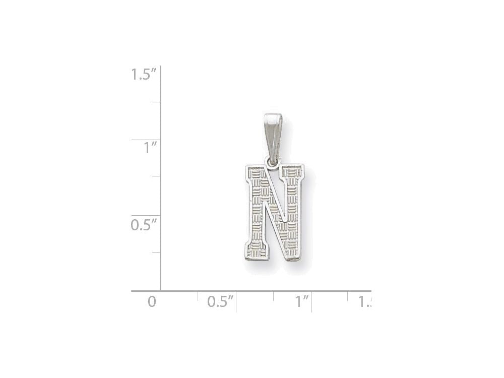 FJC Finejewelers Sterling Silver Initial N Charm