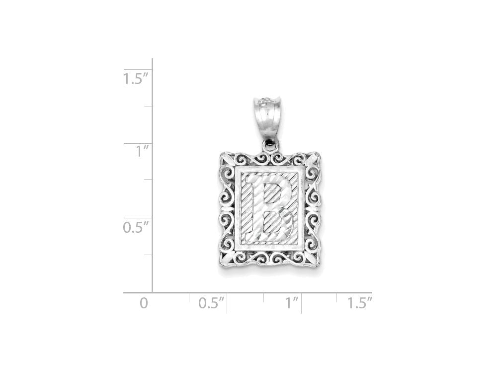 FJC Finejewelers Sterling Silver Initial B Charm