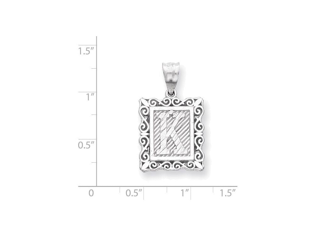 FJC Finejewelers Sterling Silver Initial K Charm
