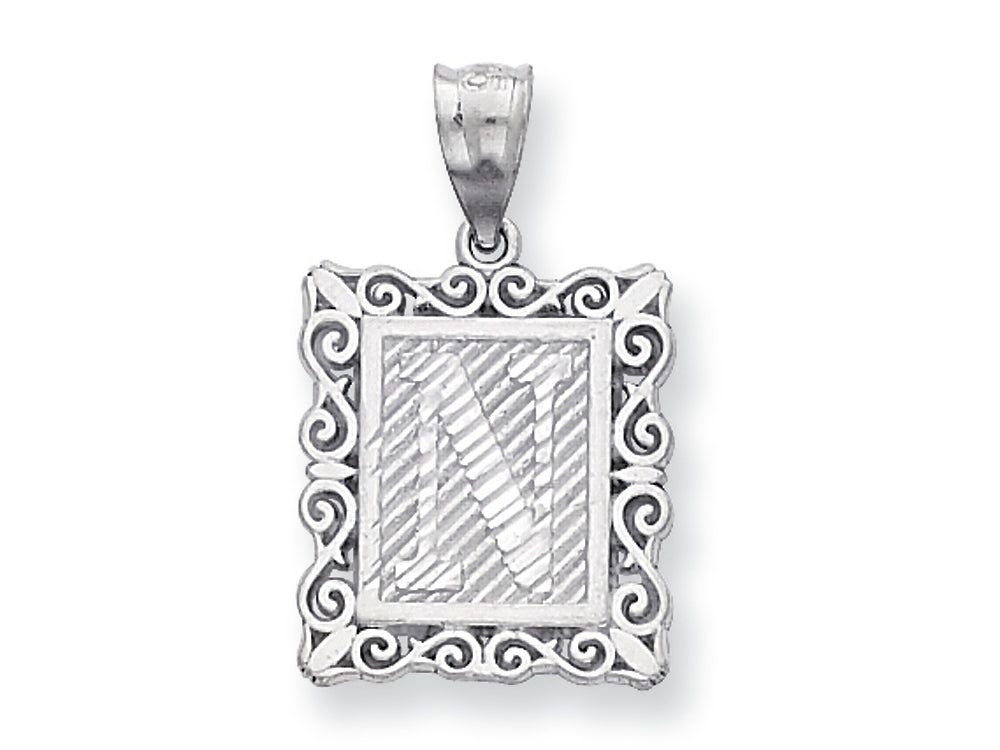 FJC Finejewelers Sterling Silver Initial N Charm
