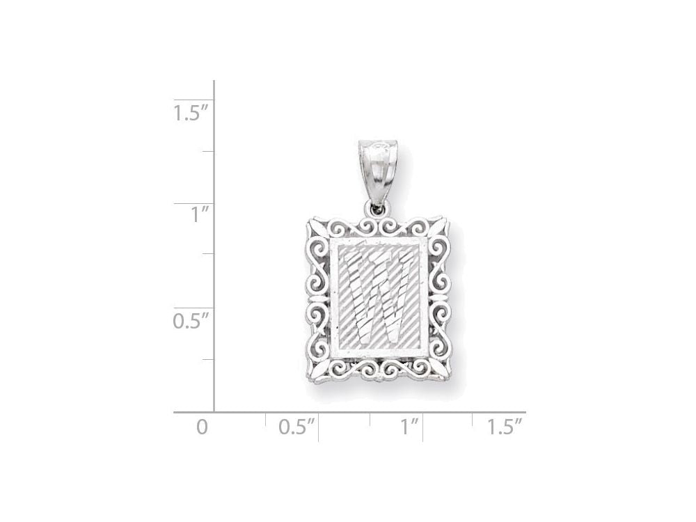 FJC Finejewelers Sterling Silver Initial W Charm