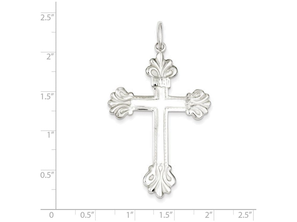 FJC Finejewelers Sterling Silver Inri Cross Pendant Necklace - Chain Included