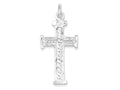 FJC Finejewelers Sterling Silver bright  cut Cross Pendant Necklace   Chain Included