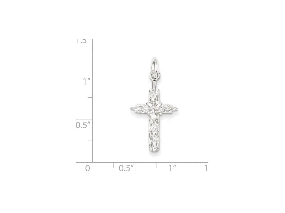 FJC Finejewelers Sterling Silver Inri Crucifix Pendant Necklace - Chain Included