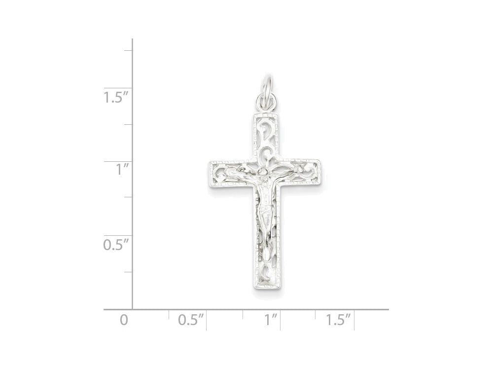 FJC Finejewelers Sterling Silver Inri Crucifix Pendant Necklace - Chain Included