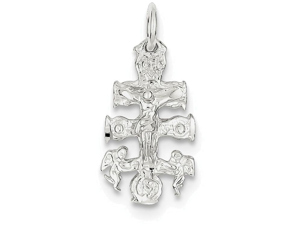 FJC Finejewelers Sterling Silver Cara Vaca Crucifix Pendant Necklace - Chain Included