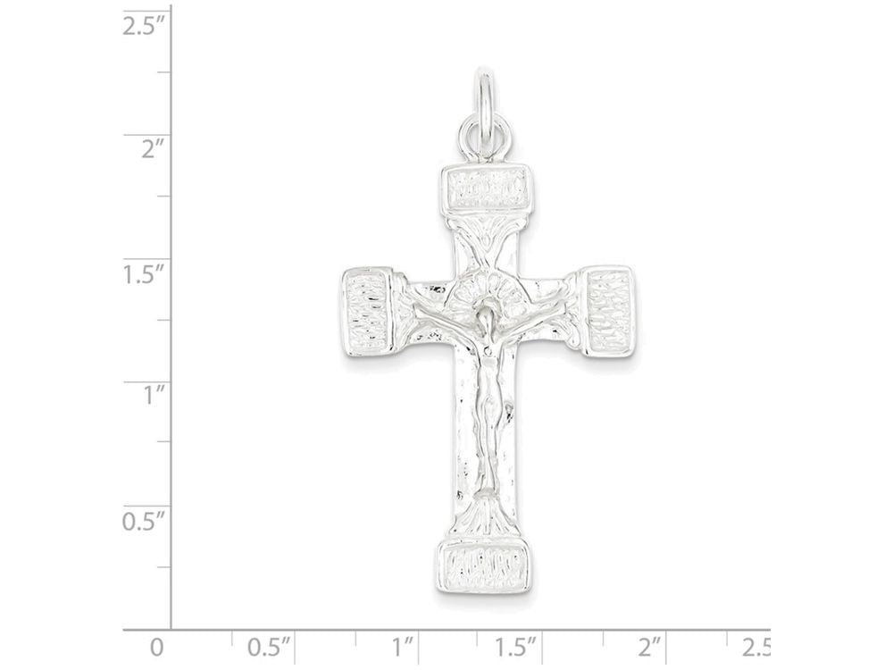FJC Finejewelers Sterling Silver Latin Crucifix Pendant Necklace - Chain Included