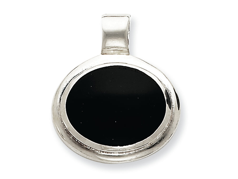 FJC Finejewelers Sterling Silver Onyx Pendant Necklace - Chain Included