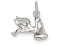 FJC Finejewelers Sterling Silver Stork W/ Baby Charm