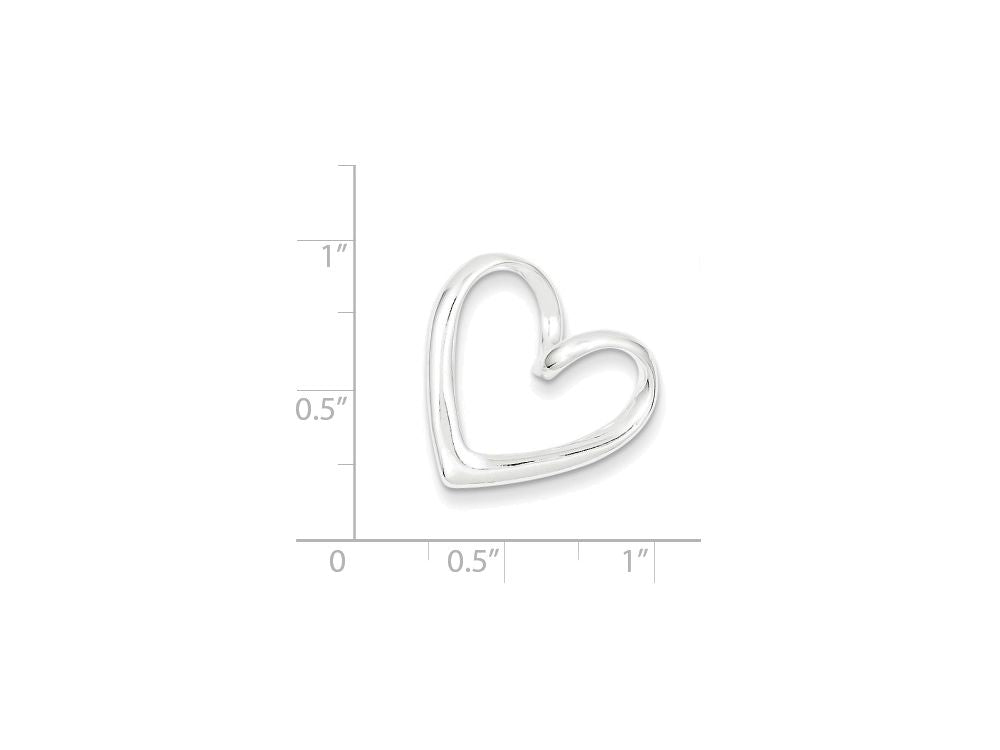 FJC Finejewelers Sterling Silver Heart Slide