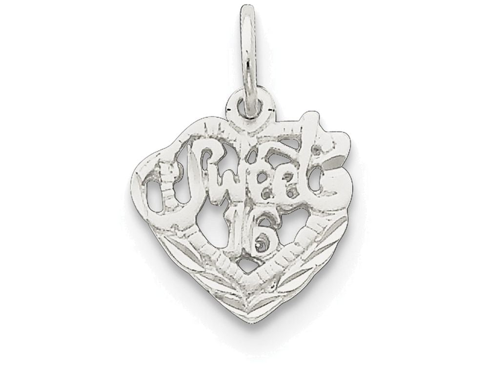 FJC Finejewelers Sterling Silver Sweet 16 Charm