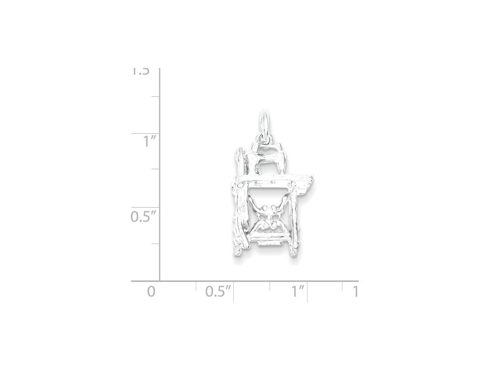 FJC Finejewelers Sterling Silver Sewing Machine 3D Charm