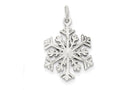 FJC Finejewelers Sterling Silver D/c Satin Snowflake Charm
