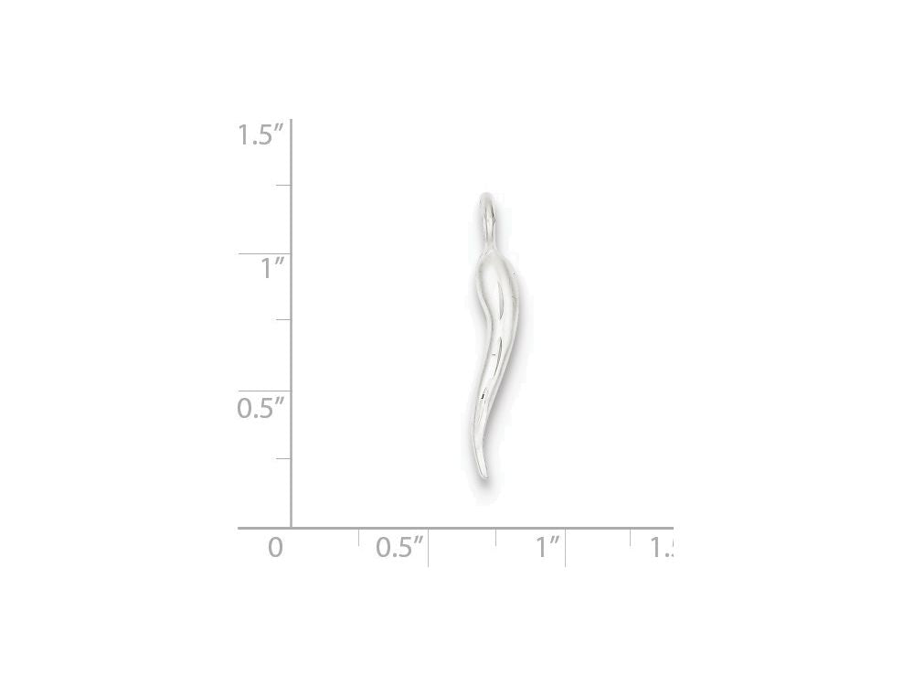 FJC Finejewelers Sterling Silver Italian Horn Charm