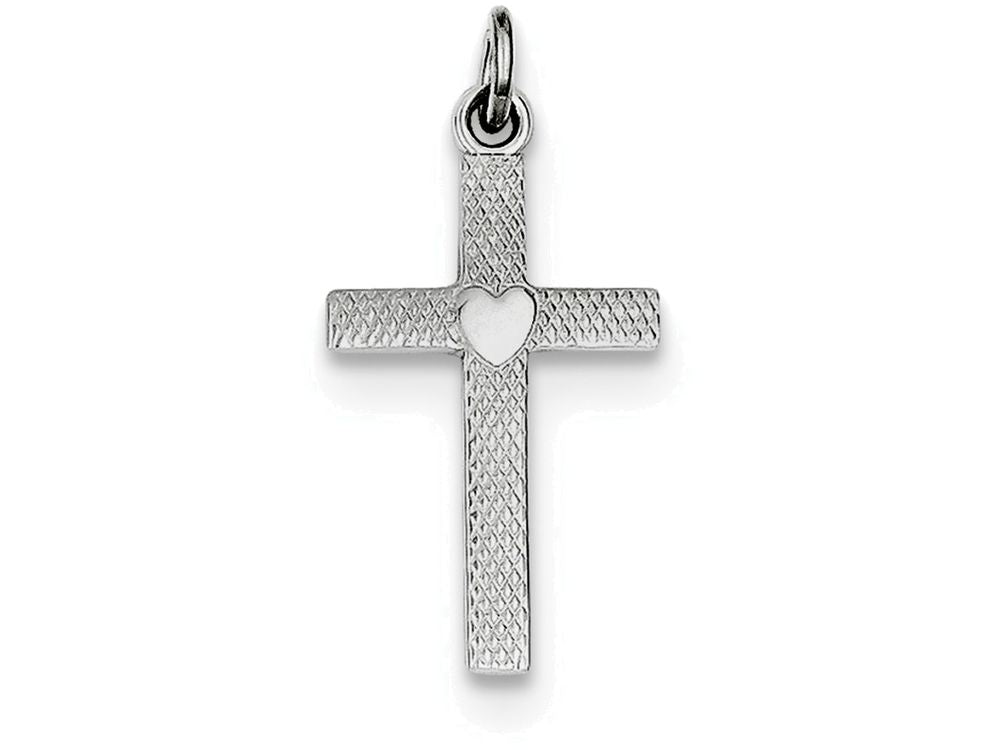 FJC Finejewelers Sterling Silver Heart Cross Charm