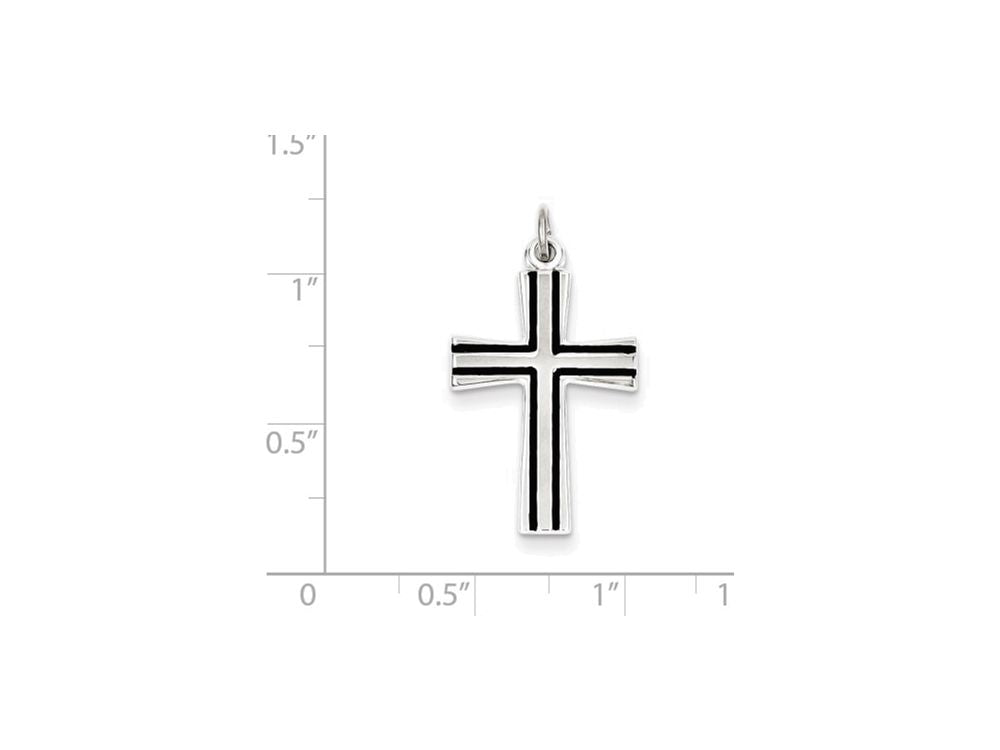 FJC Finejewelers Sterling Silver Enameled Latin Cross Charm