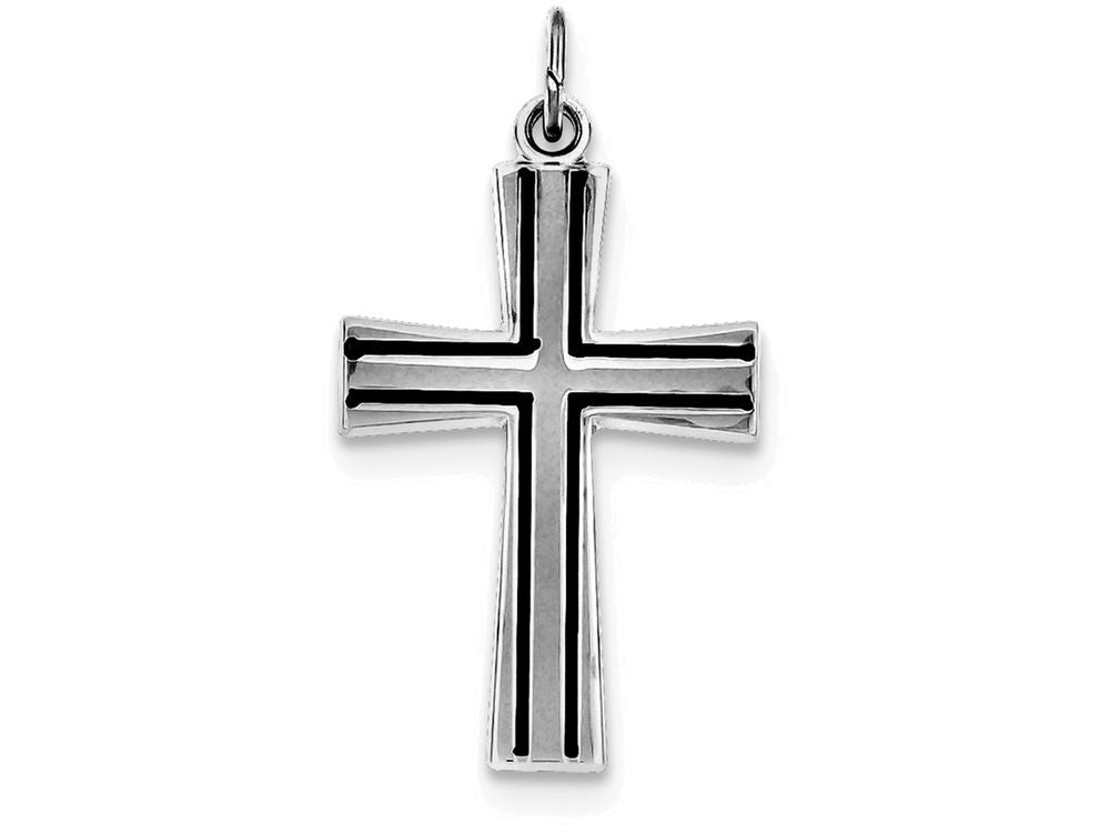 FJC Finejewelers Sterling Silver Enameled Latin Cross Charm