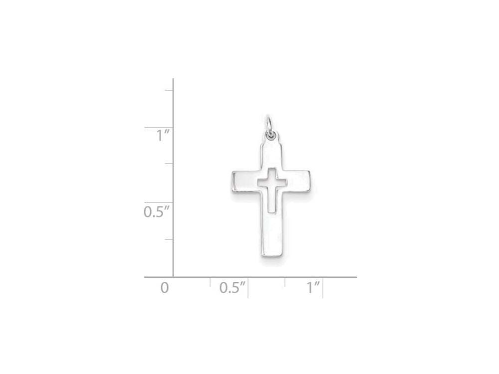 FJC Finejewelers Sterling Silver Cut-out Cross Charm