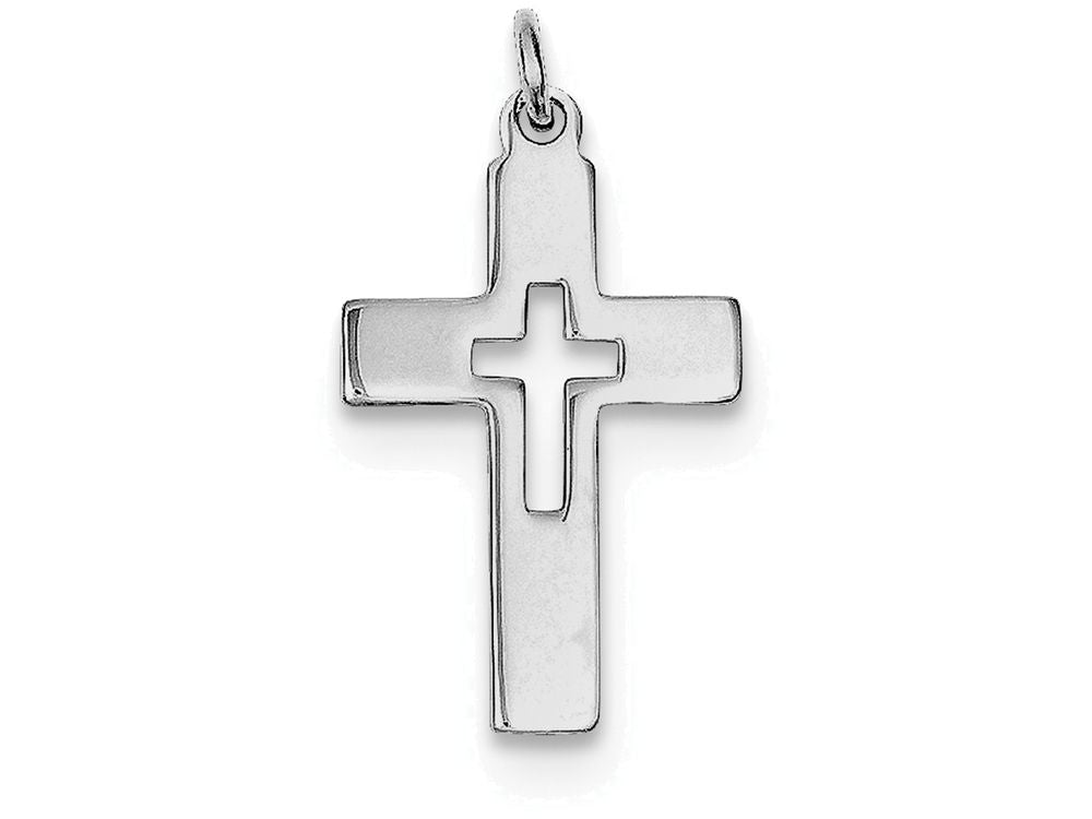 FJC Finejewelers Sterling Silver Cut-out Cross Charm