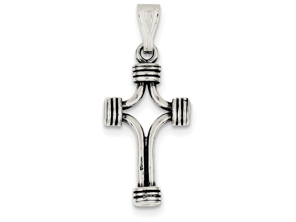 FJC Finejewelers Sterling Silver Antiqued Cross Pendant Necklace - Chain Included