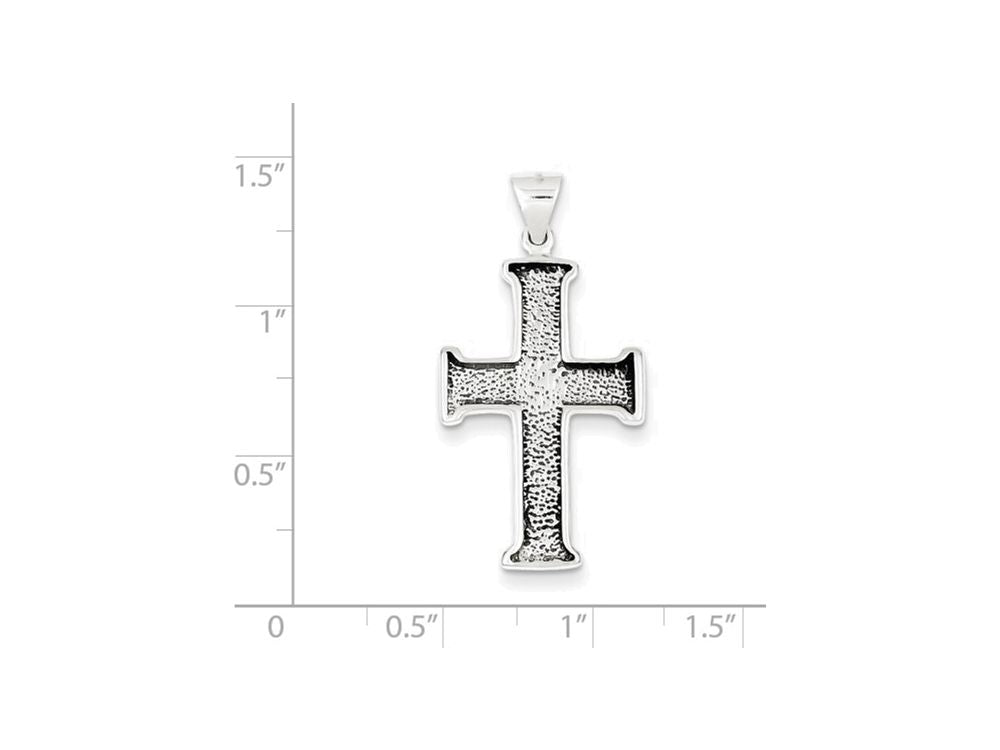 FJC Finejewelers Sterling Silver Antiqued Cross Pendant Necklace - Chain Included