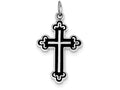 FJC Finejewelers Sterling Silver Enameled Cross Pendant Necklace - Chain Included