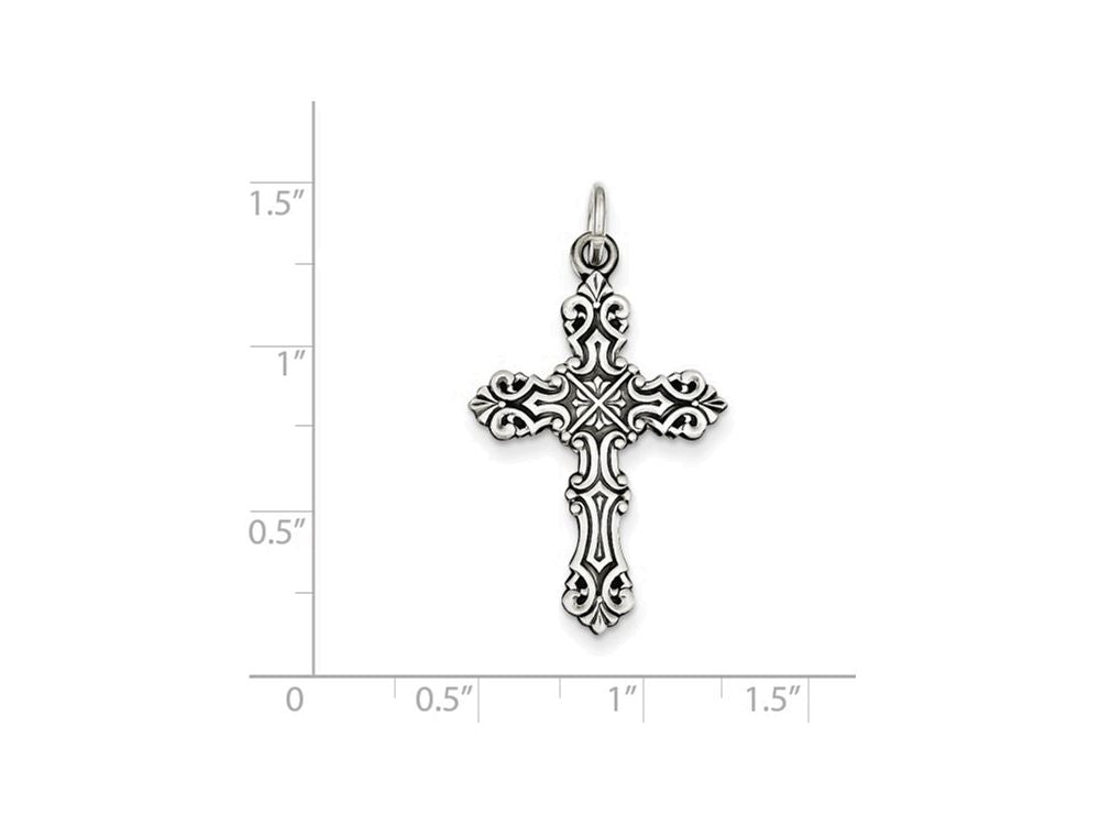 FJC Finejewelers Sterling Silver Antiqued Cross Pendant Necklace - Chain Included