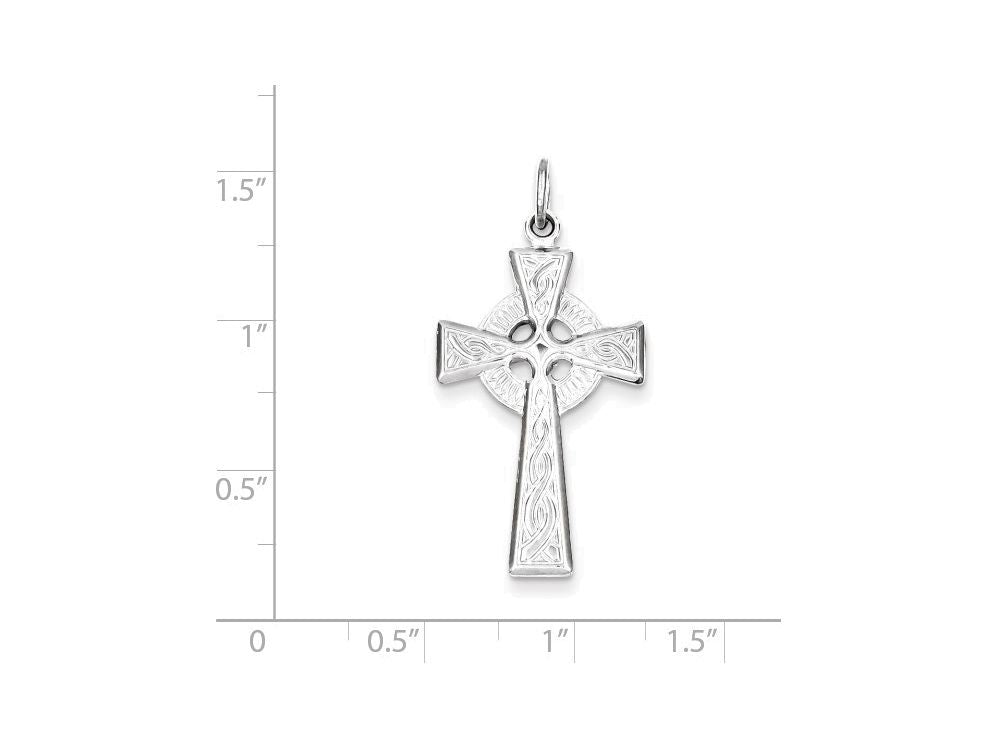 FJC Finejewelers Sterling Silver Celtic Cross Pendant Necklace - Chain Included