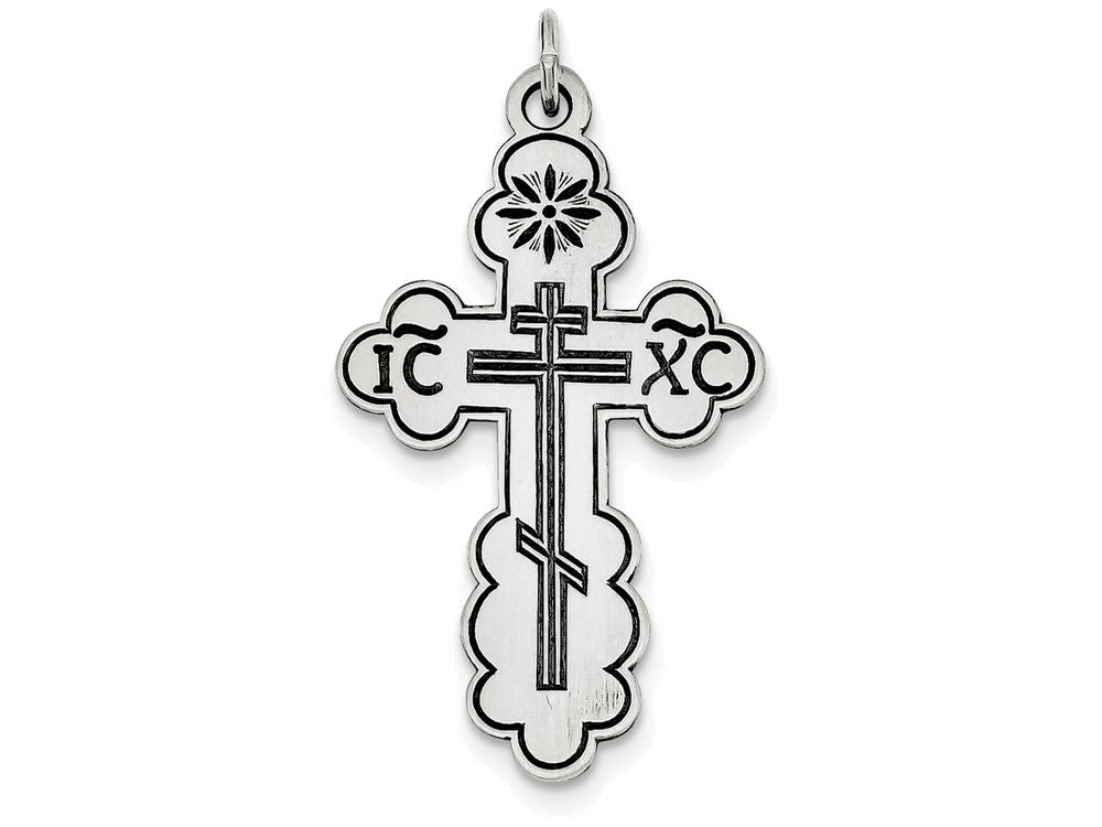 FJC Finejewelers Sterling Silver Eastern Orthodox Cross Charm