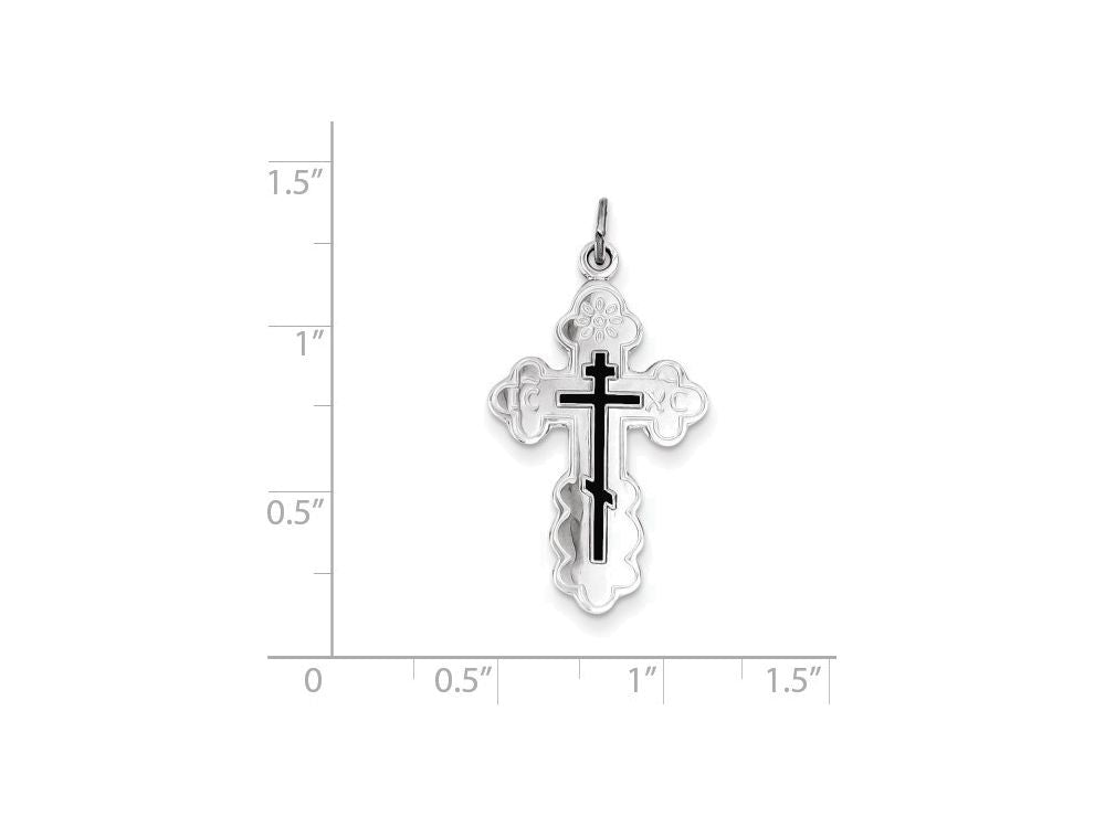 FJC Finejewelers Sterling Silver Eastern Orthodox Cross Pendant Necklace - Chain Included
