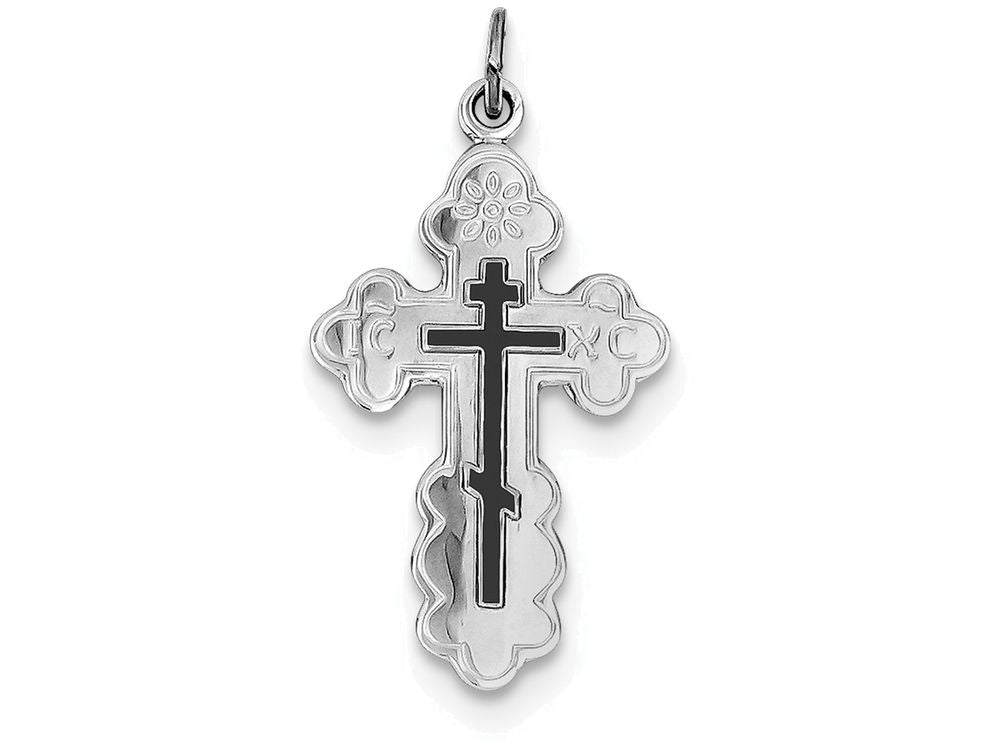 FJC Finejewelers Sterling Silver Eastern Orthodox Cross Pendant Necklace - Chain Included