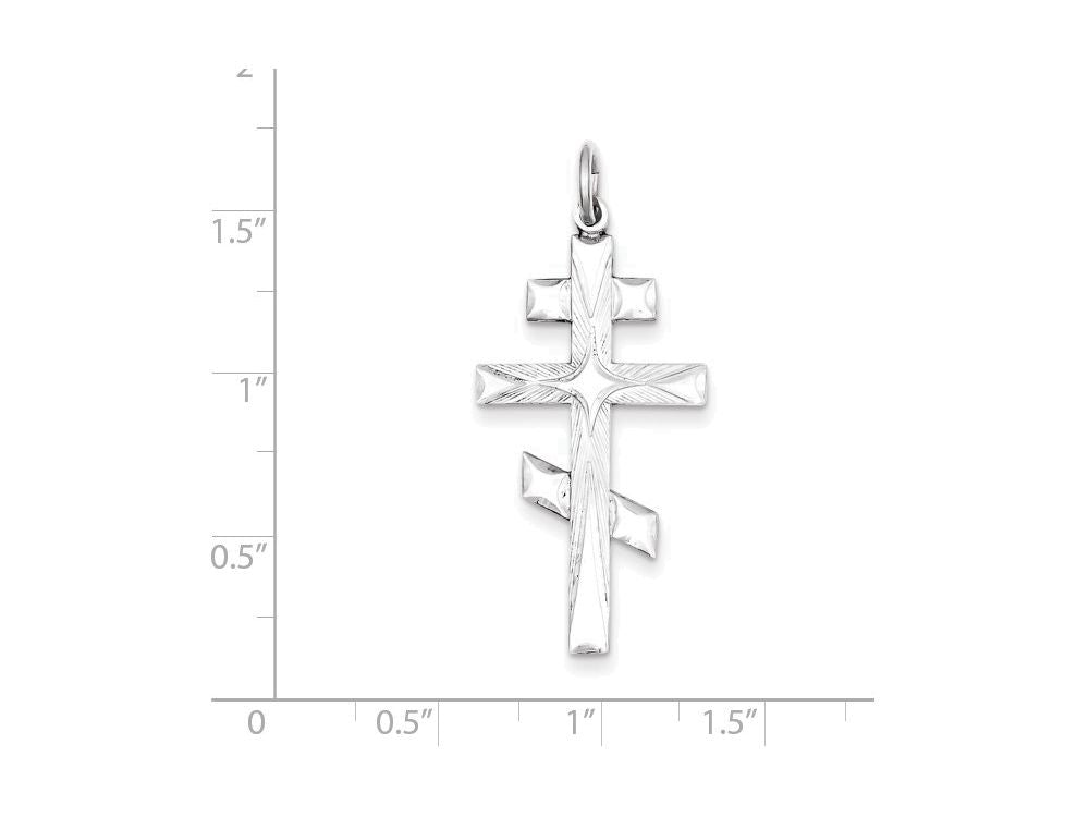 FJC Finejewelers Sterling Silver Eastern Orthodox Cross Pendant Necklace - Chain Included