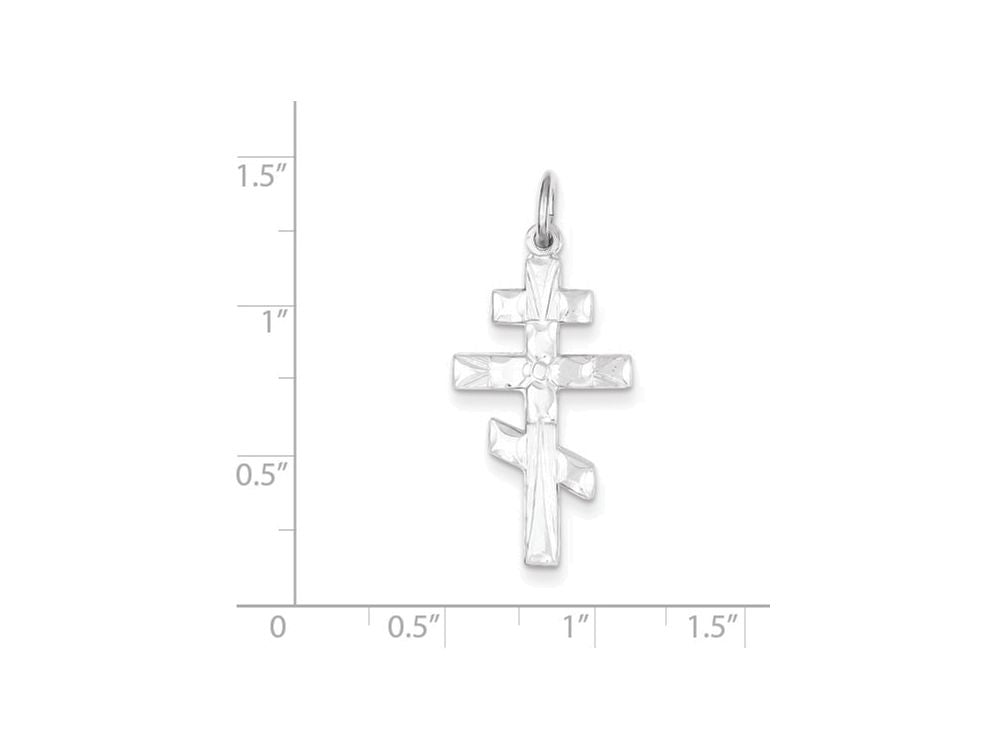 FJC Finejewelers Sterling Silver Eastern Orthodox Cross Charm