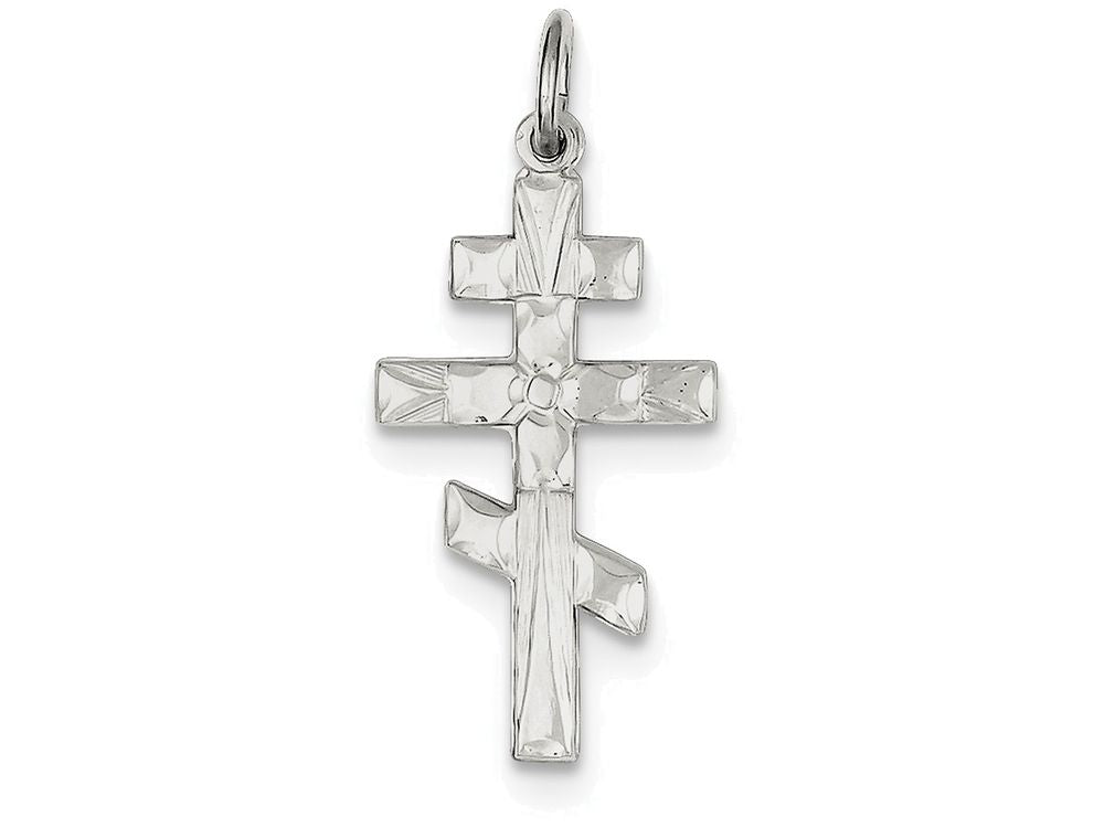 FJC Finejewelers Sterling Silver Eastern Orthodox Cross Charm