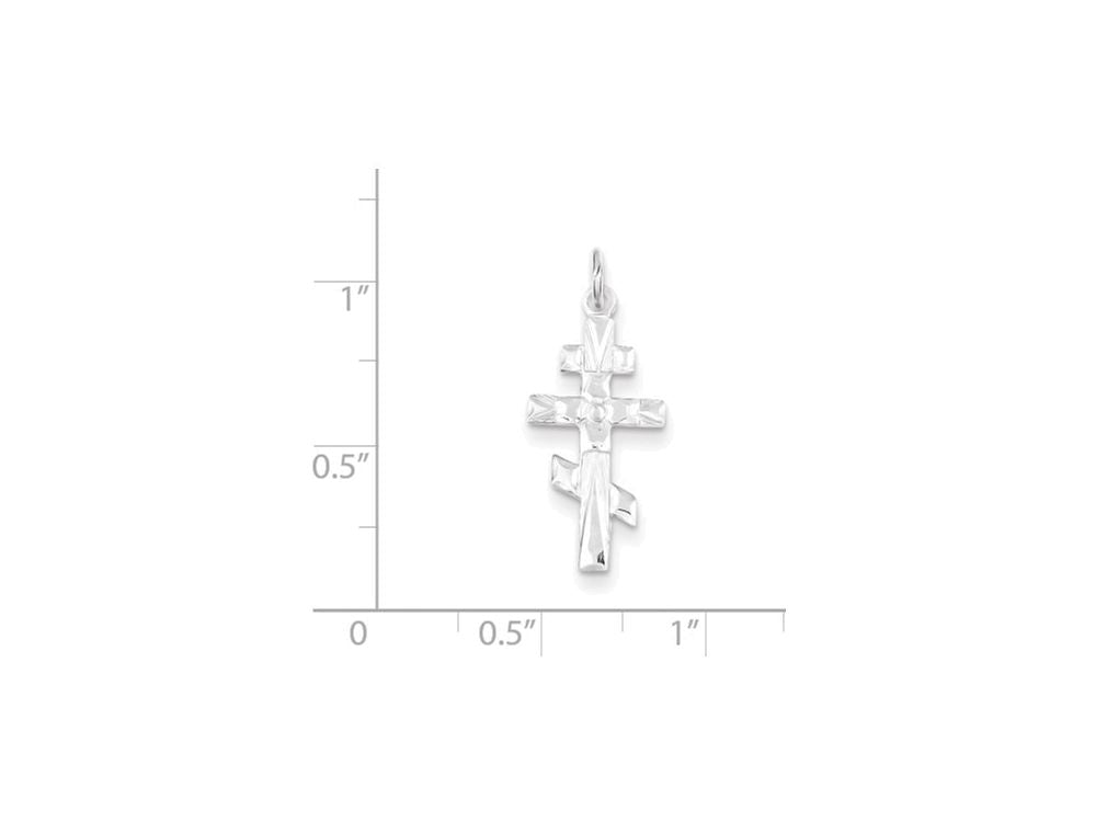FJC Finejewelers Sterling Silver Eastern Orthodox Cross Charm
