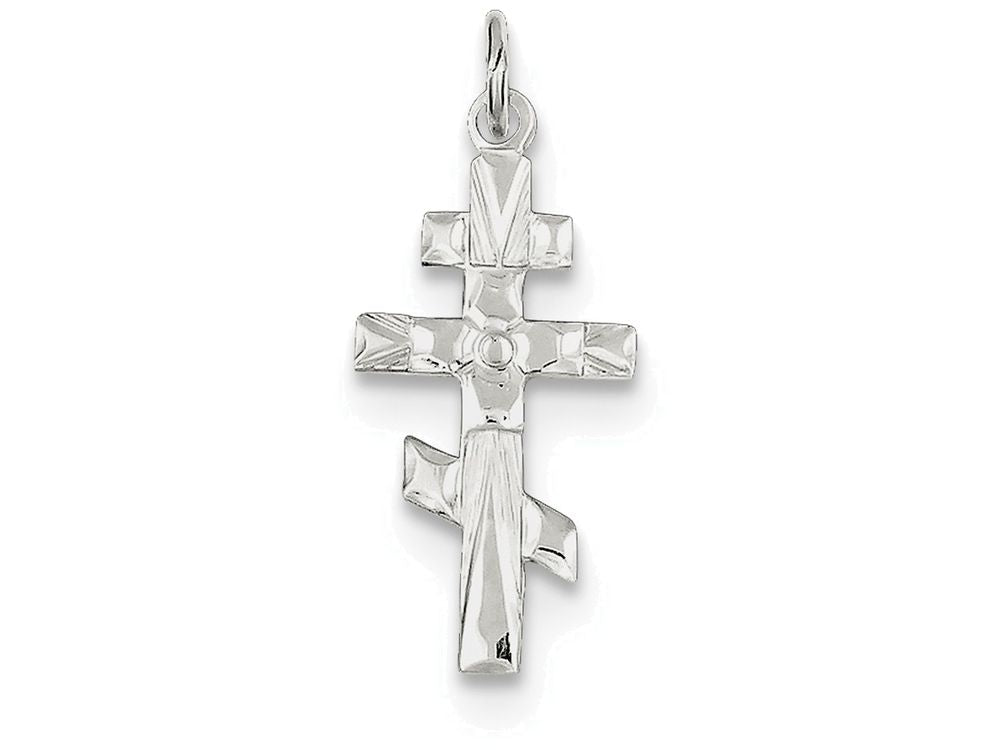FJC Finejewelers Sterling Silver Eastern Orthodox Cross Charm