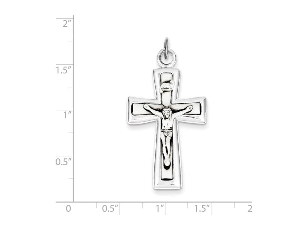 FJC Finejewelers Sterling Silver Inri Crucifix Pendant Necklace - Chain Included