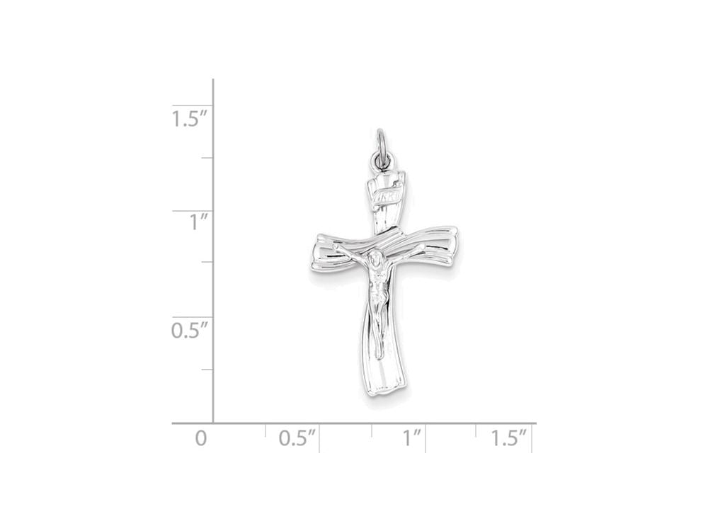 FJC Finejewelers Sterling Silver Inri Crucifix Pendant Necklace - Chain Included