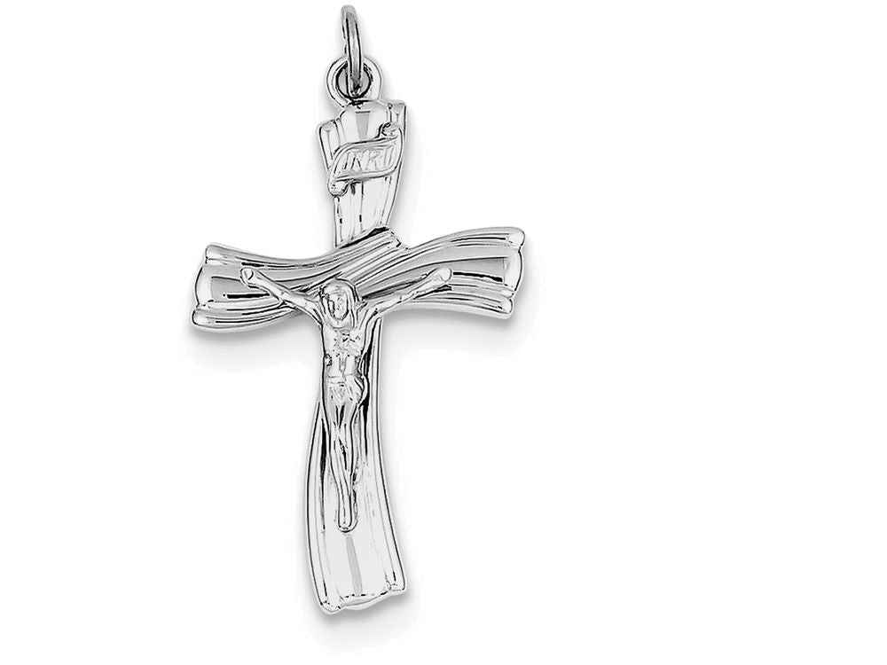 FJC Finejewelers Sterling Silver Inri Crucifix Pendant Necklace - Chain Included