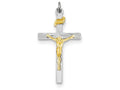 FJC Finejewelers Sterling Silver Inri Crucifix Charm