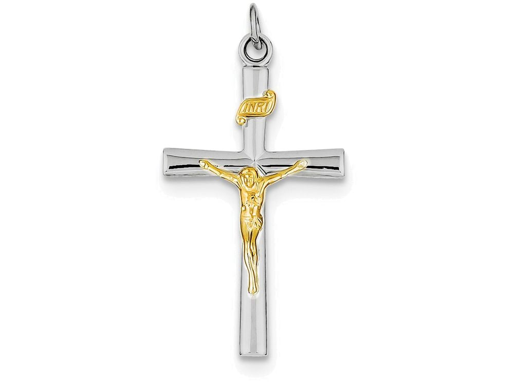 FJC Finejewelers Sterling Silver Inri Crucifix Charm