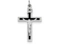 FJC Finejewelers Sterling Silver Enameled Crucifix Pendant Necklace - Chain Included