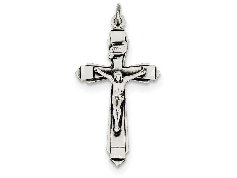 FJC Finejewelers Sterling Silver Antiqued Crucifix Pendant Necklace - Chain Included
