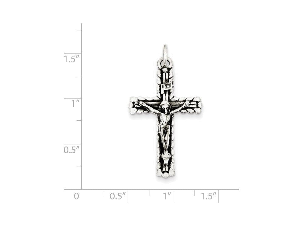 FJC Finejewelers Sterling Silver Inri Crucifix Pendant Necklace - Chain Included