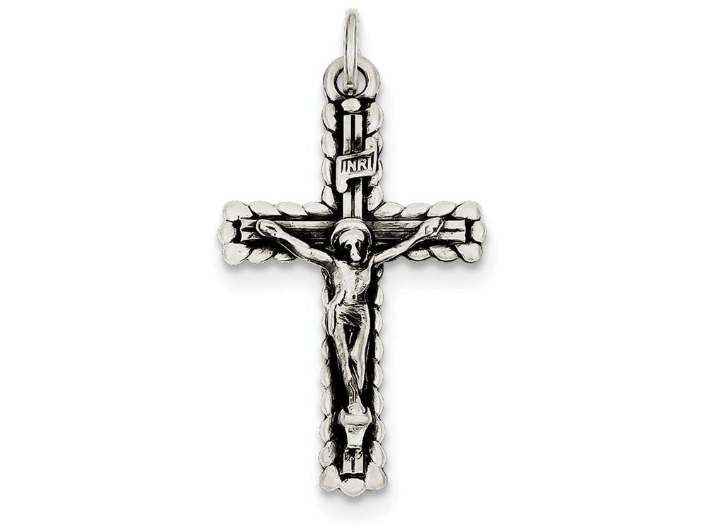 FJC Finejewelers Sterling Silver Inri Crucifix Pendant Necklace - Chain Included