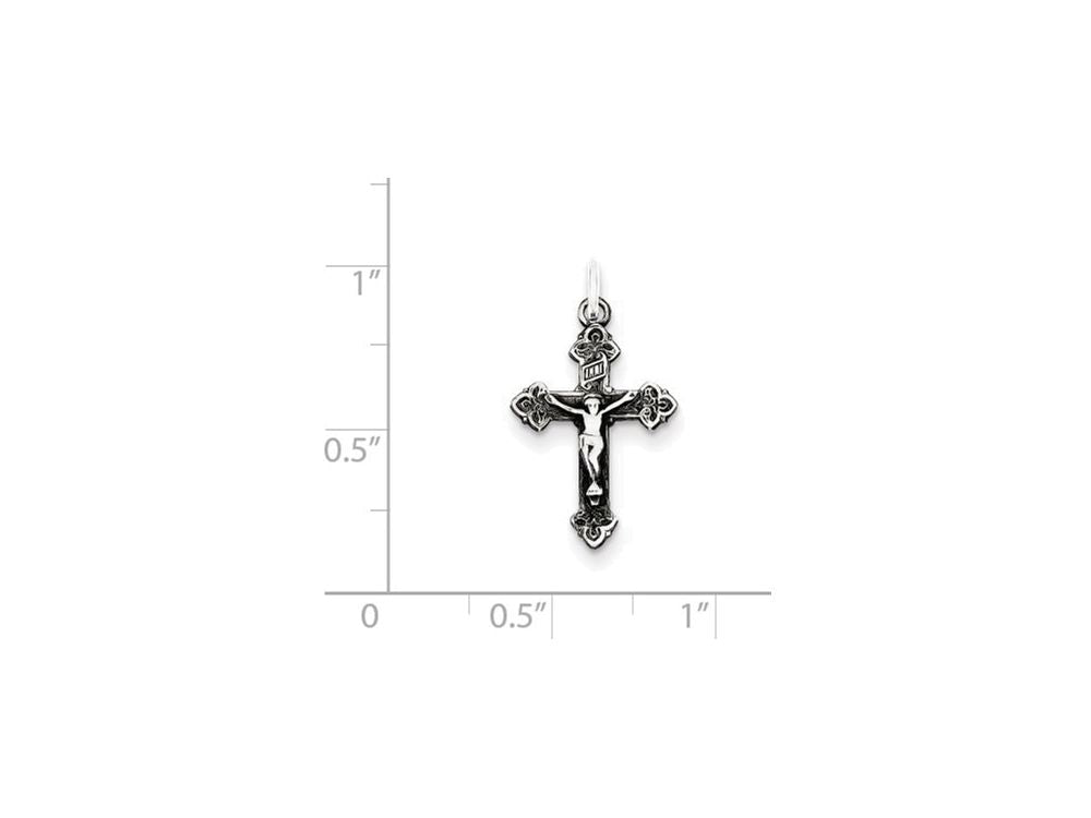 FJC Finejewelers Sterling Silver Antiqued Inri Crucifix Pendant Necklace - Chain Included